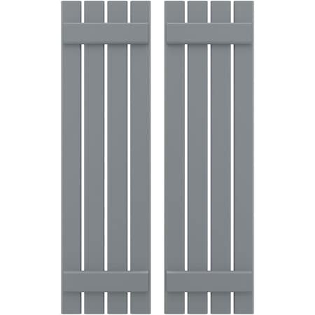 Americraft 4-Board (2 Batten) Exterior Real Wood Spaced Board-n-Batten Shutters, ARW101SB415X52CHH